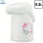 象印 押すだけポット（ガラス） ガラスマホービン ガラスエアーポット 容量：2.2L  リースフラワー ≪AB-RC22-FW≫