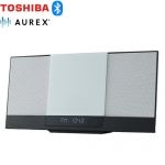 東芝 AUREX スリム型サウンドシステム オーディオ 大型フルレンジスピーカー&バスレフダクト  ホワイト 【メーカー直送品】【代引・日祝配送・時間指定 不可】 ≪AX-WSS60(W)≫