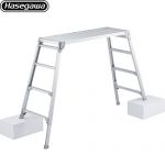 長谷川工業 はしご・脚立 脚部伸縮足場台 幅広タイプ 最大使用質量：100kg  【特別配送】【代引不可】 ≪DRSW-1200c≫