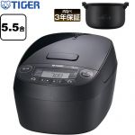 タイガー 圧力IHジャー炊飯器 炊飯器 圧力IH 1L 5.5合炊き  グロスブラック ≪JPV-M100-KG≫