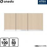 ワンド KTD3 キッチンシリーズ 吊戸棚 吊り戸棚 間口：100cm  木目 【直送 配送地域限定品※地図確認要 時間指定・土日祝配送・代引不可】 ≪KTD3-50-100HS-LG≫