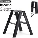 長谷川工業 lucano ルカーノ はしご・脚立 2-step（2段） 最大使用質量：100kg  ブラック 【特別配送】【代引不可】 ≪ML2.0-2(BK)≫