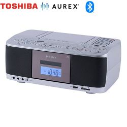 東芝 SD/USB/CDラジオカセットレコーダー AUREX オーディオ AX-KCR70(S)