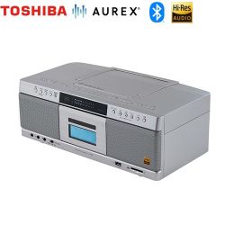 東芝 ハイレゾ対応SD/USB/CDラジオカセットレコーダー AUREX オーディオ AX-KCR90(S)