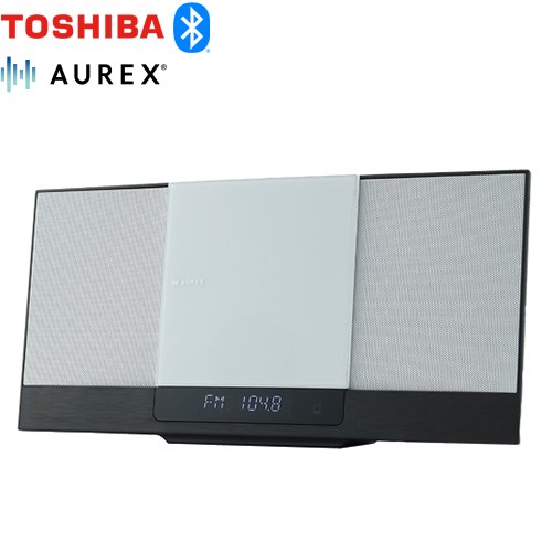 東芝 AUREX スリム型サウンドシステム オーディオ 大型フルレンジスピーカー&バスレフダクト  ホワイト 【メーカー直送品】【代引・日祝配送・時間指定 不可】 ≪AX-WSS60(W)≫