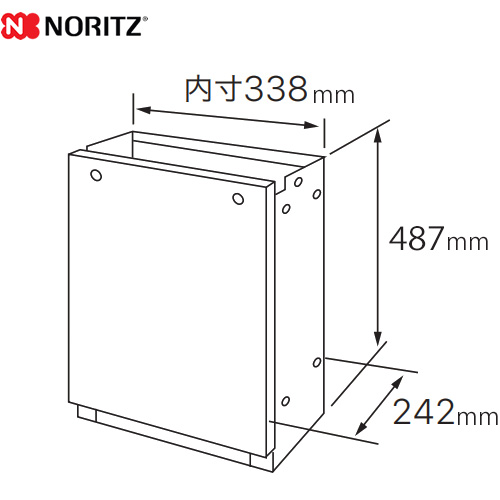 ノーリツ 据置台 D47 ガス給湯器部材 品コード：0702454 サイズ:W内寸338×D242×H487mm  GQホワイト ≪D47 450≫