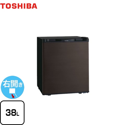 【特別配送】 東芝 冷蔵庫 1ドア冷蔵庫 右開きタイプ 容量38L ブラウン 【代引不可】≪GR-HB40PA-TS≫