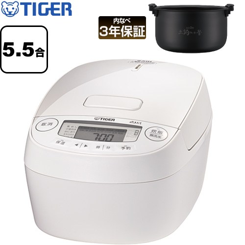 タイガー 圧力IHジャー炊飯器 炊飯器 圧力IH 1L 5.5合炊き  グロスホワイト ≪JPV-M100-WG≫