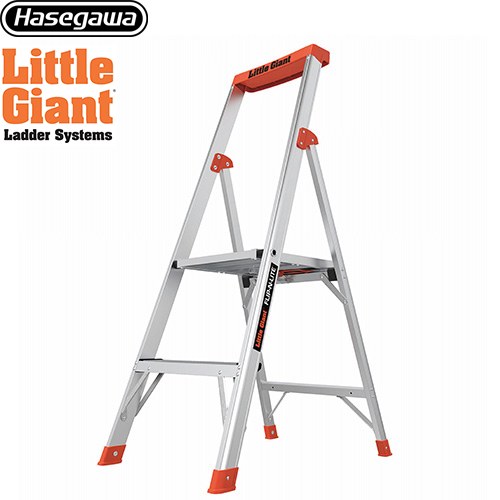 長谷川工業 Little Giant　フリップエヌライト はしご・脚立 段数：2段 最大使用質量：136kg  【特別配送】【代引不可】 ≪LG-15272≫