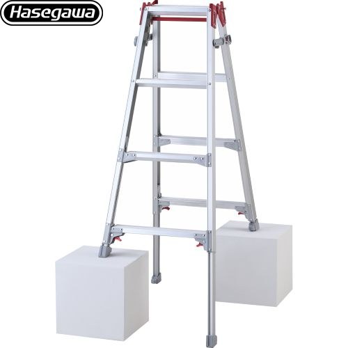 長谷川工業 はしご・脚立 はしご兼用伸縮脚立 RYZ 4段 最大使用質量：100kg  【特別配送】【代引不可】 ≪RYZ-12d≫